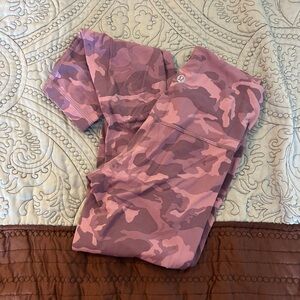 Purple Camo Lulu leggings.